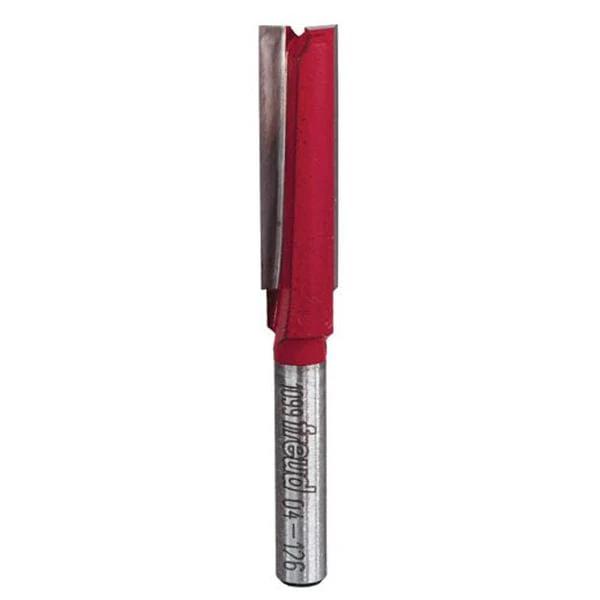 Straight Router Bit - 1/4" SH - Flutes:Double Flute - Diameter:3/8" - Cutting Length:1-1/4"